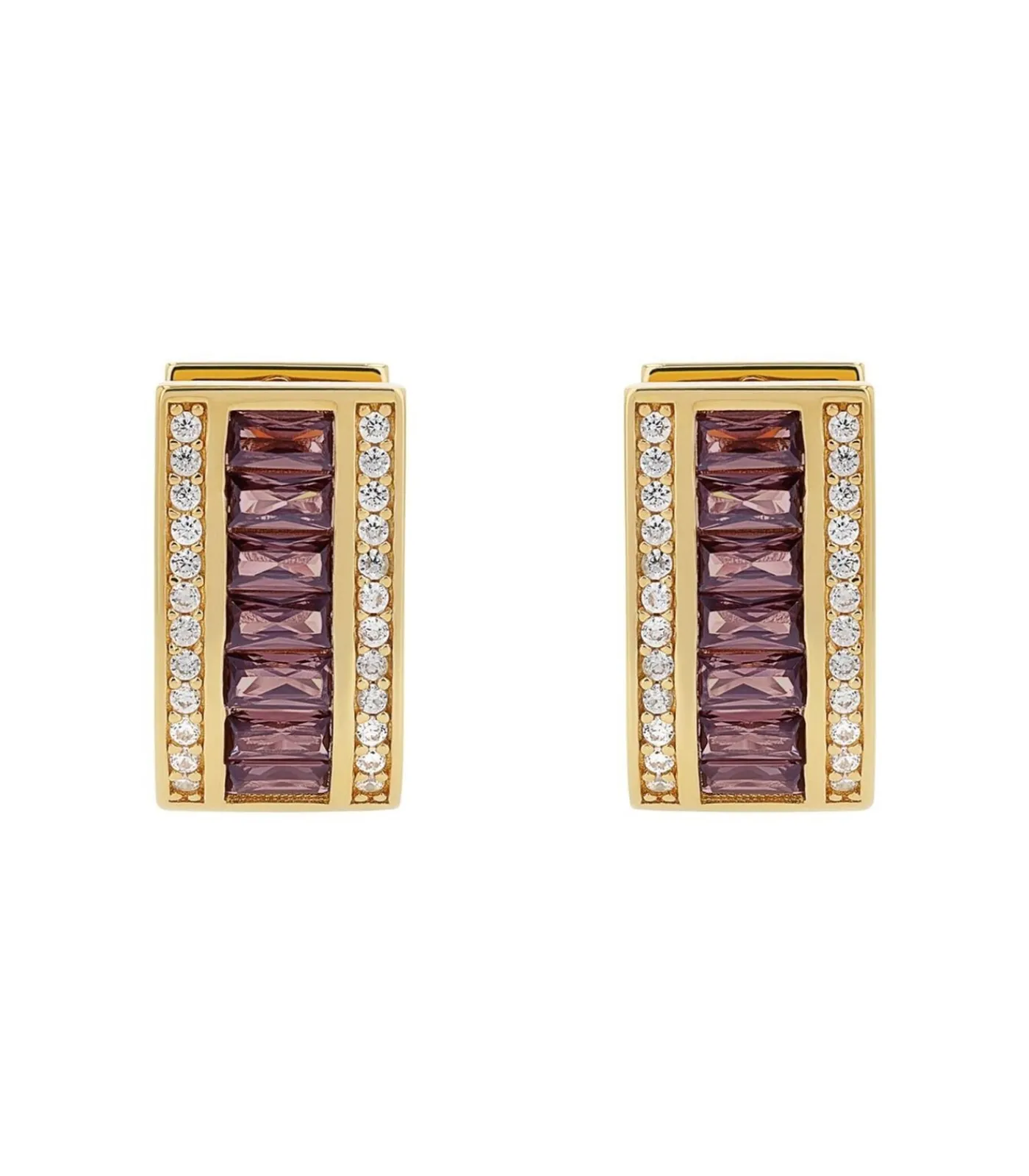 JOOP! Creole voor dames, zilver 925, zirkonia gold New
