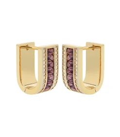 JOOP! Creole voor dames, zilver 925, zirkonia gold New