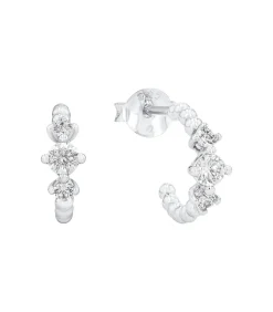 Amor Creolen für Damen, 925 Sterling Silber, Zirkonia synth. silver Discount