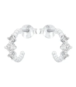 Amor Creolen für Damen, 925 Sterling Silber, Zirkonia synth. silver Discount