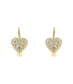 Amor Creolen für Damen, 375, Zirkonia synth. | Herz gold Best