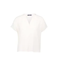 Zero Crinkle-Bluse ivory Sale