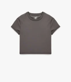 Koton Crop T-shirt Korte Mouwen Ronde Hals Zwart antraciteGrey Best