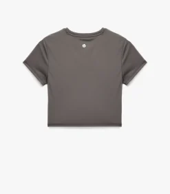 Koton Crop T-shirt Korte Mouwen Ronde Hals Zwart antraciteGrey Best