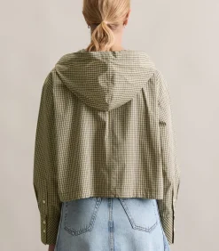 Marc O’Polo DENIM Cropped blouse met capuchon darkGreen Discount