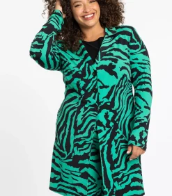 YOEK Dames Blazer met dierenprint green Discount