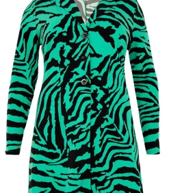 YOEK Dames Blazer met dierenprint green Discount