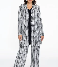 YOEK Dames Blazer met grafische print beige Clearance