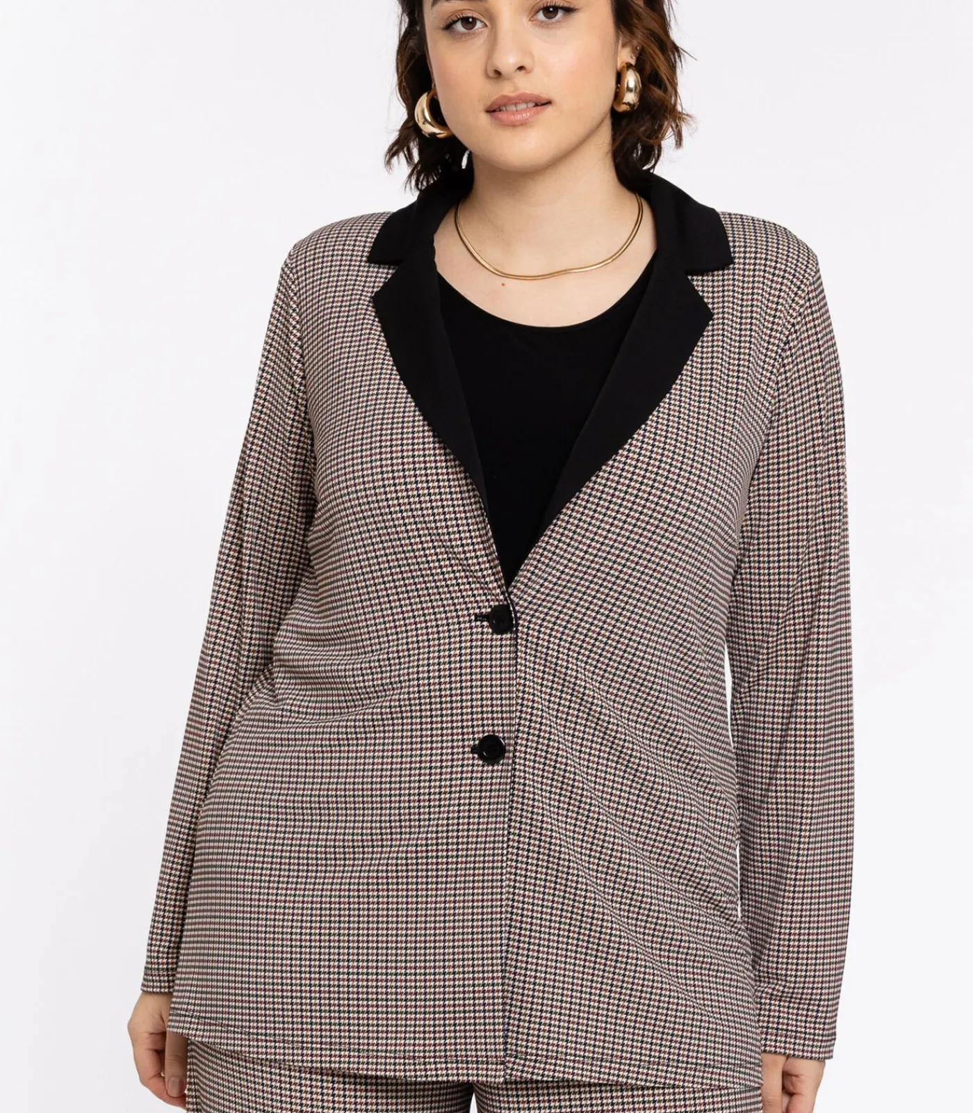 YOEK Dames Blazer met lange mouwen terracotta Sale