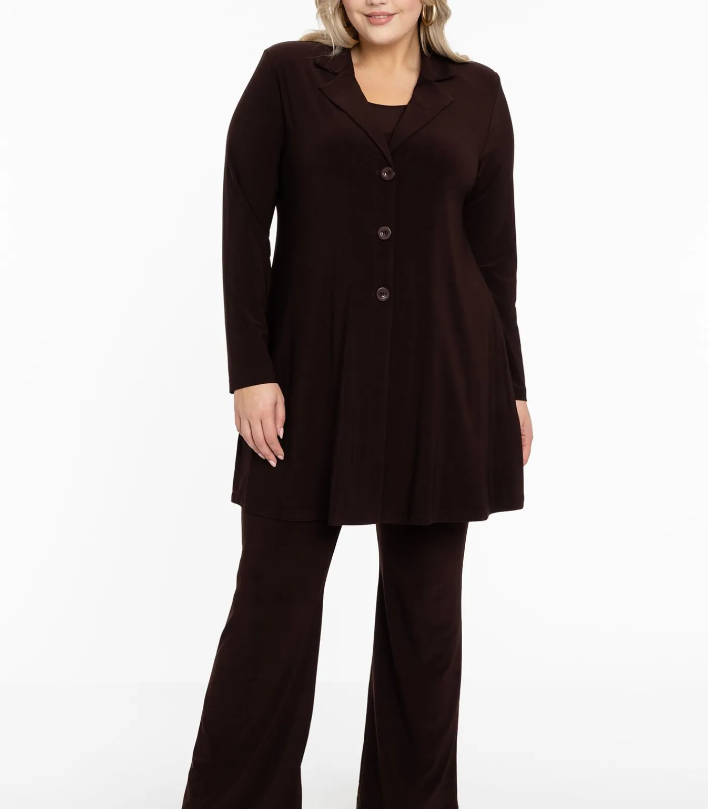 YOEK Dames Blazer met lange mouwen brown