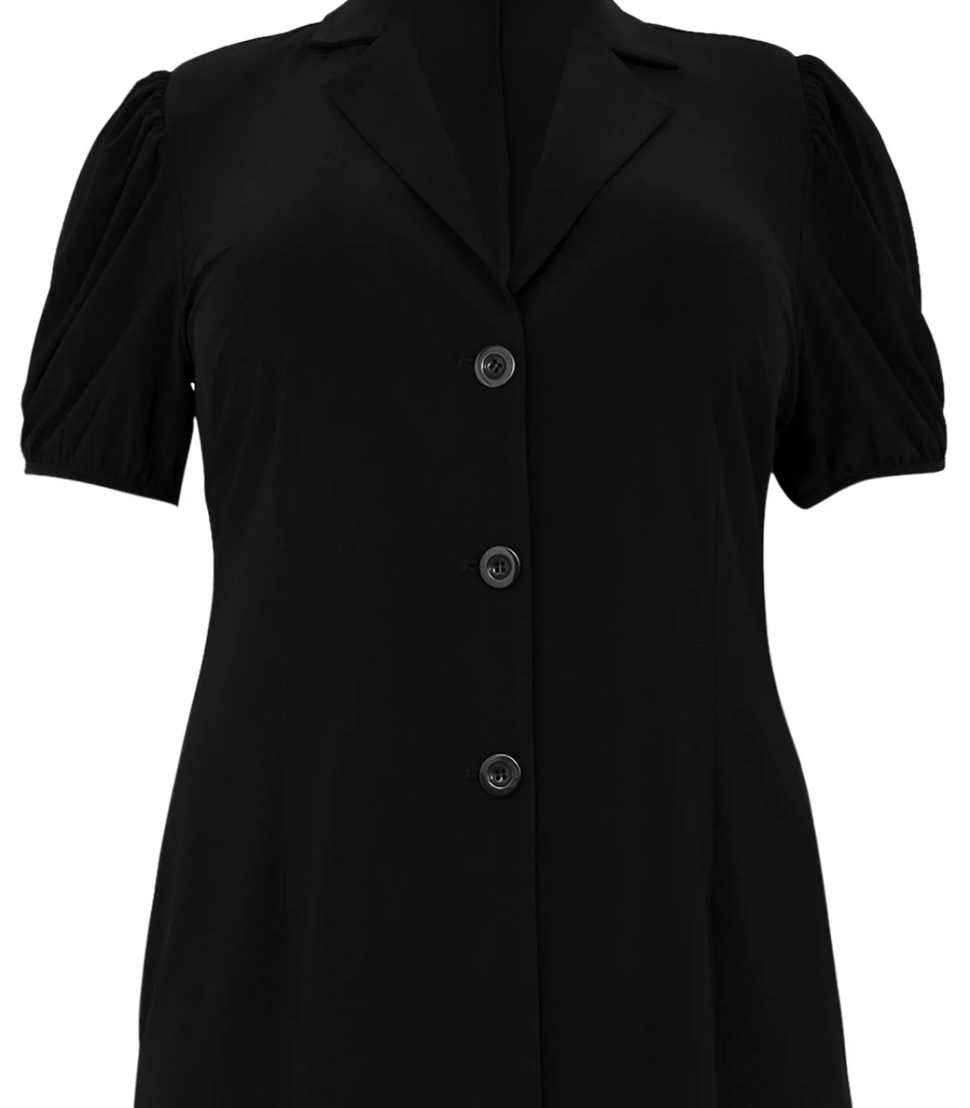 YOEK Dames Blazer met pofmouwen black New