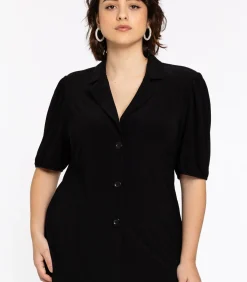 YOEK Dames Blazer met pofmouwen black New