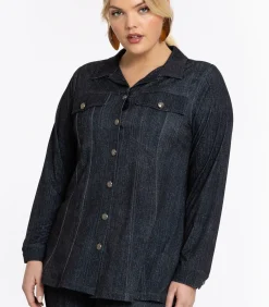 YOEK Dames Blouse met lange mouwen black New