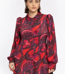 YOEK Dames Blouse print red Discount
