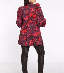 YOEK Dames Blouse print red Discount