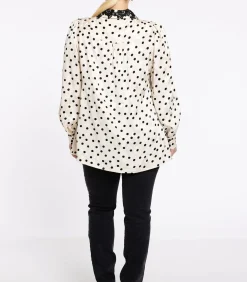 YOEK Dames Blouse print lightBeige Best