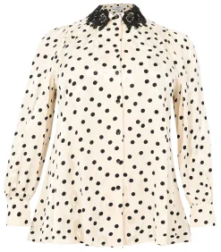 YOEK Dames Blouse print lightBeige Best