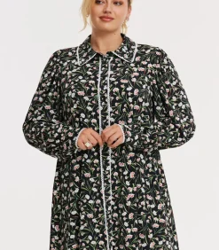 YOEK Dames Blouse print black Outlet