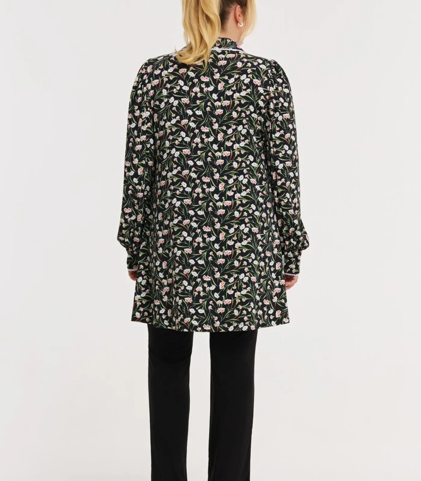 YOEK Dames Blouse print black Outlet