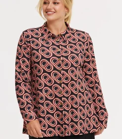 YOEK Dames Blouse print black Outlet