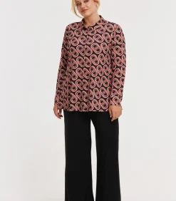 YOEK Dames Blouse print black Outlet