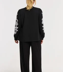 YOEK Dames Blouse print black Outlet