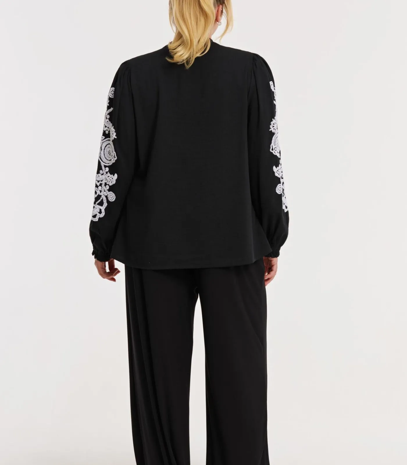 YOEK Dames Blouse print black Outlet