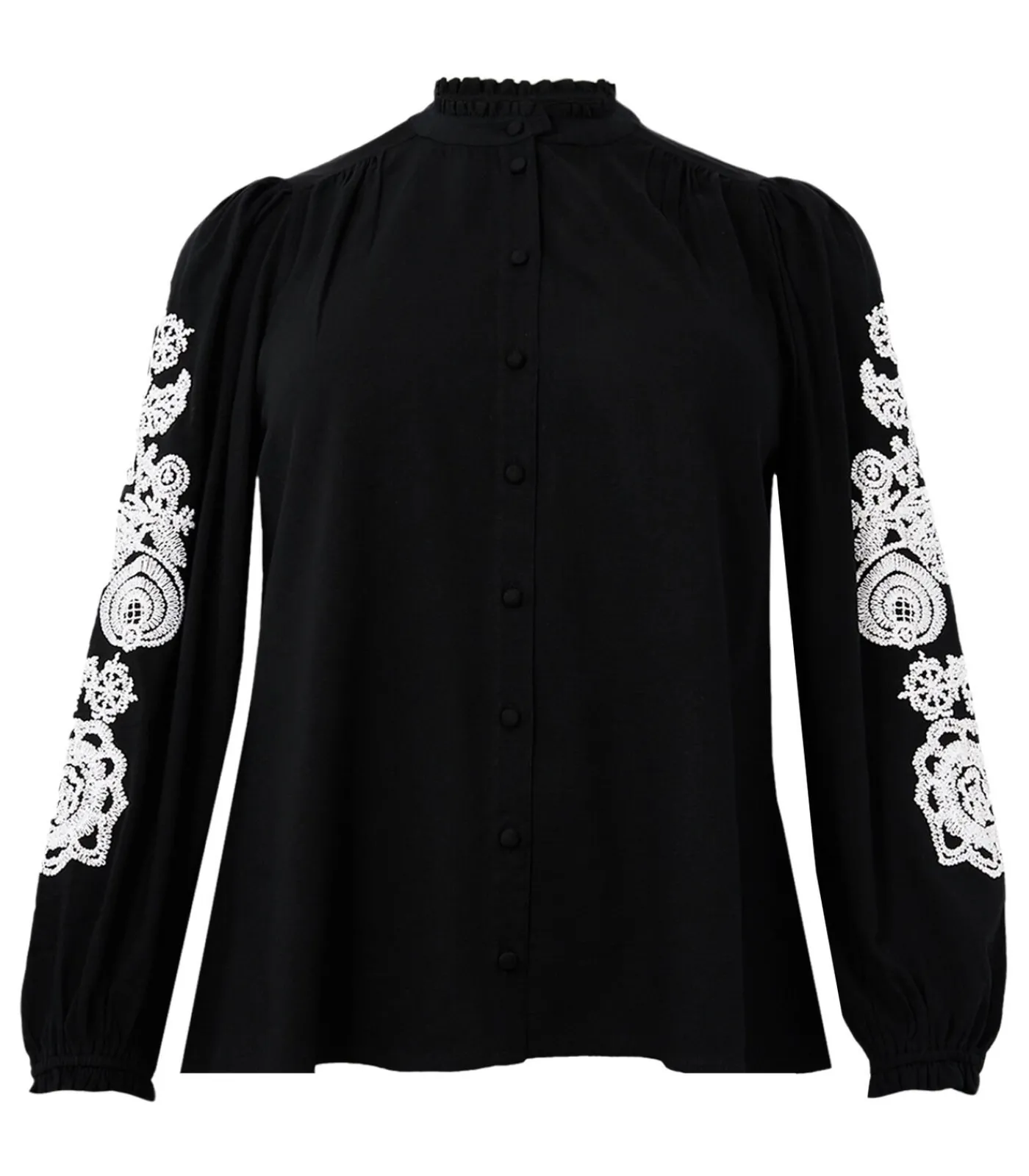 YOEK Dames Blouse print black Outlet