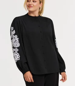 YOEK Dames Blouse print black Outlet