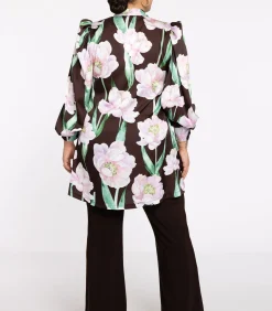 YOEK Dames Blouse print brown Outlet