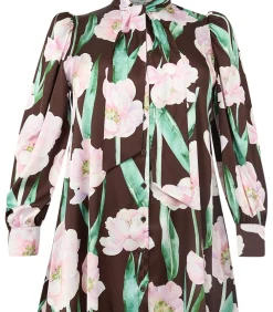 YOEK Dames Blouse print brown Outlet