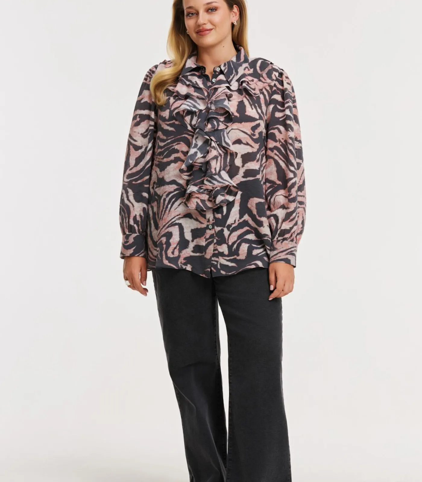 YOEK Dames Blouse print black Online