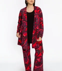 YOEK Dames Broek boot cut red Best