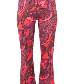 YOEK Dames Broek boot cut red Best