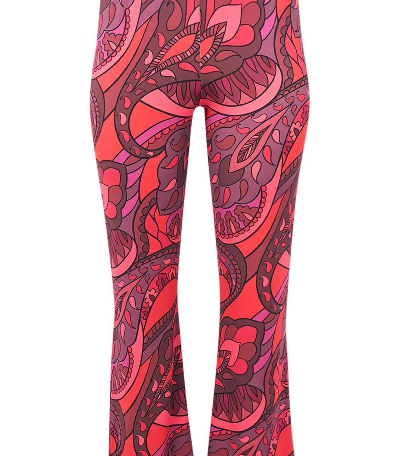 YOEK Dames Broek boot cut red Best