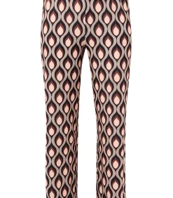 YOEK Dames Broek met een elastieken tailleband purple Clearance