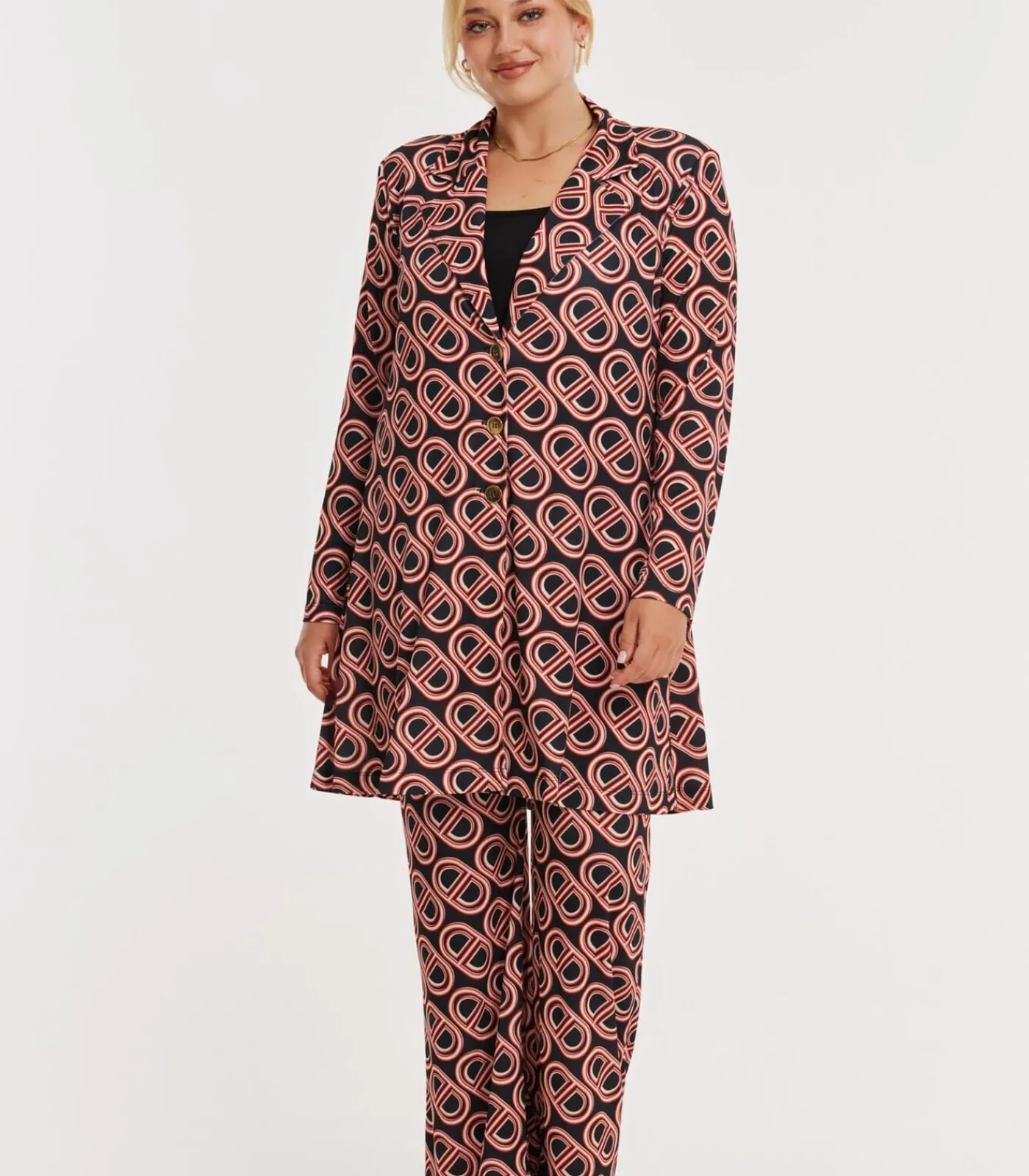 YOEK Dames Broek print black