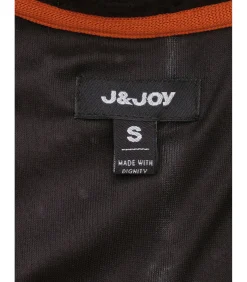 J&JOY Dames geperforeerd T-shirt met lange mouwen black Hot