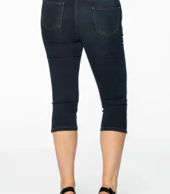 YOEK Dames Jeans Capri darkBlue Outlet