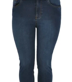 YOEK Dames Jeans Capri darkBlue Outlet