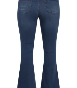 YOEK Dames Jeans Flare Fit Indigo Discount