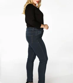 YOEK Dames Jeans jeans high waist darkBlue Outlet