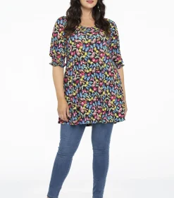 YOEK Dames Jeans met een elastieken tailleband blueJeans Clearance