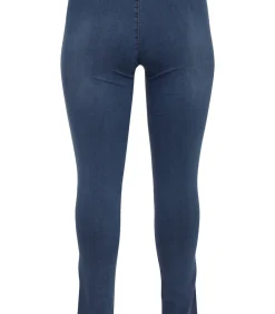 YOEK Dames Jeans met een elastieken tailleband blueJeans Clearance