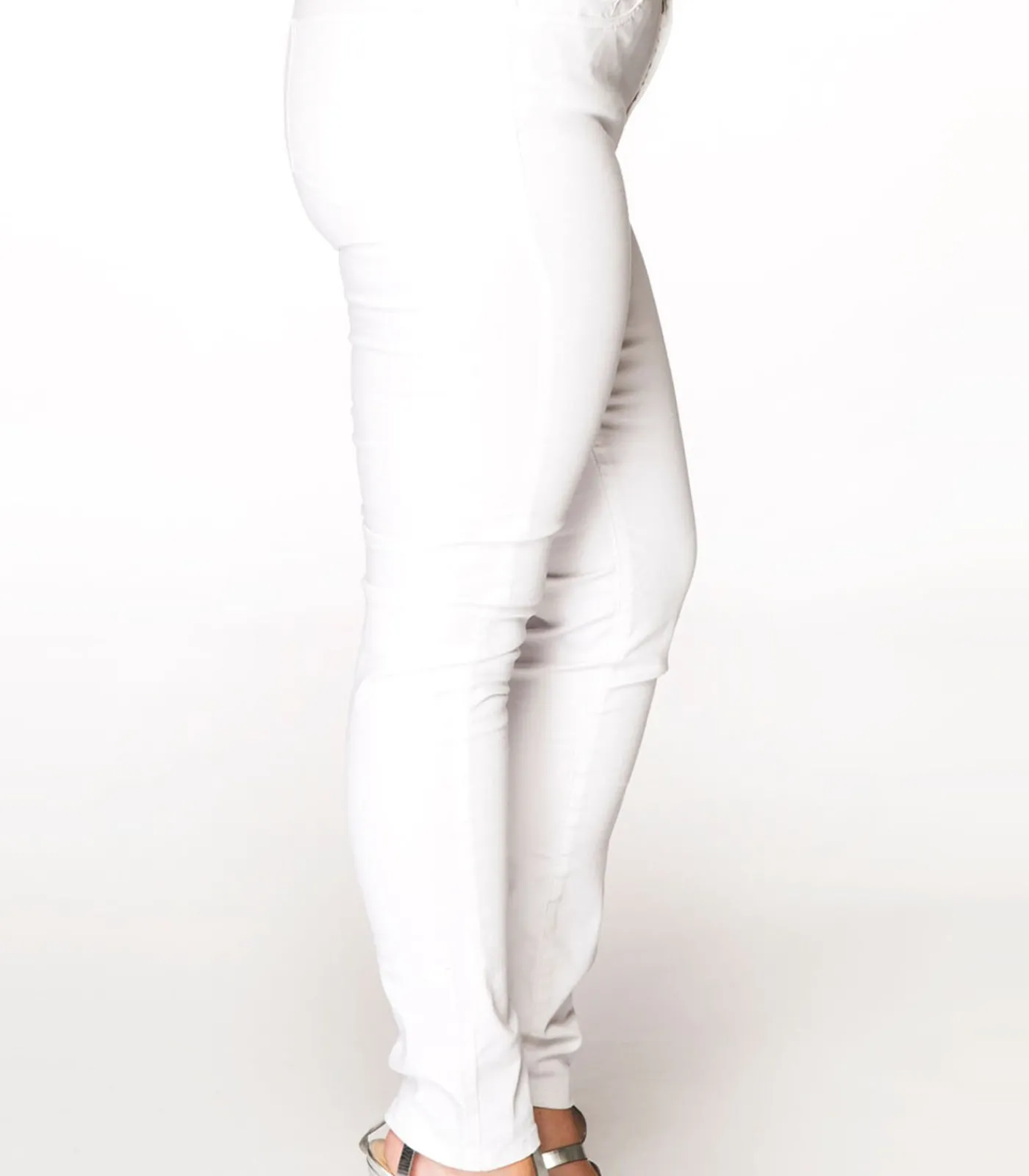 YOEK Dames Jeans skinny white Hot