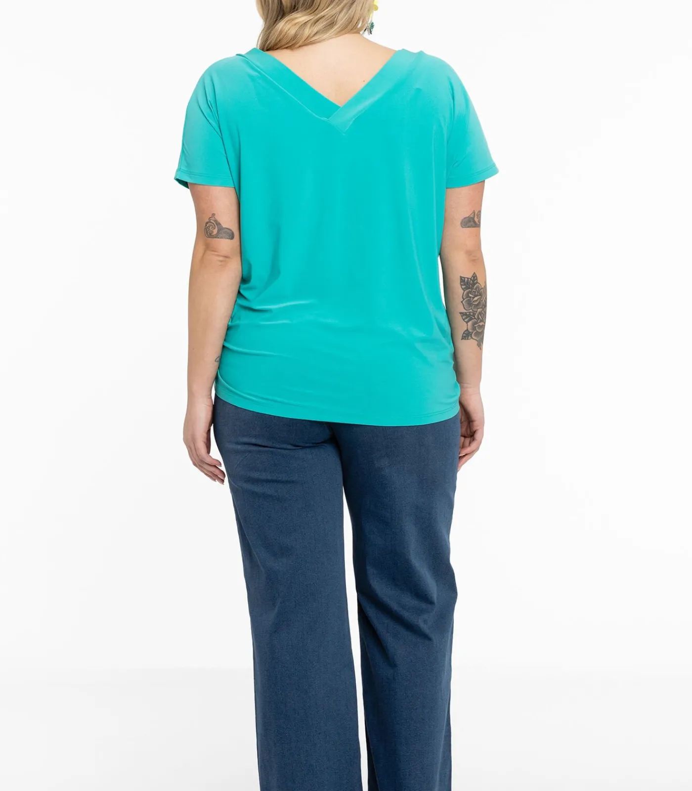 YOEK Dames Jeans Wide Fit Indigo Sale