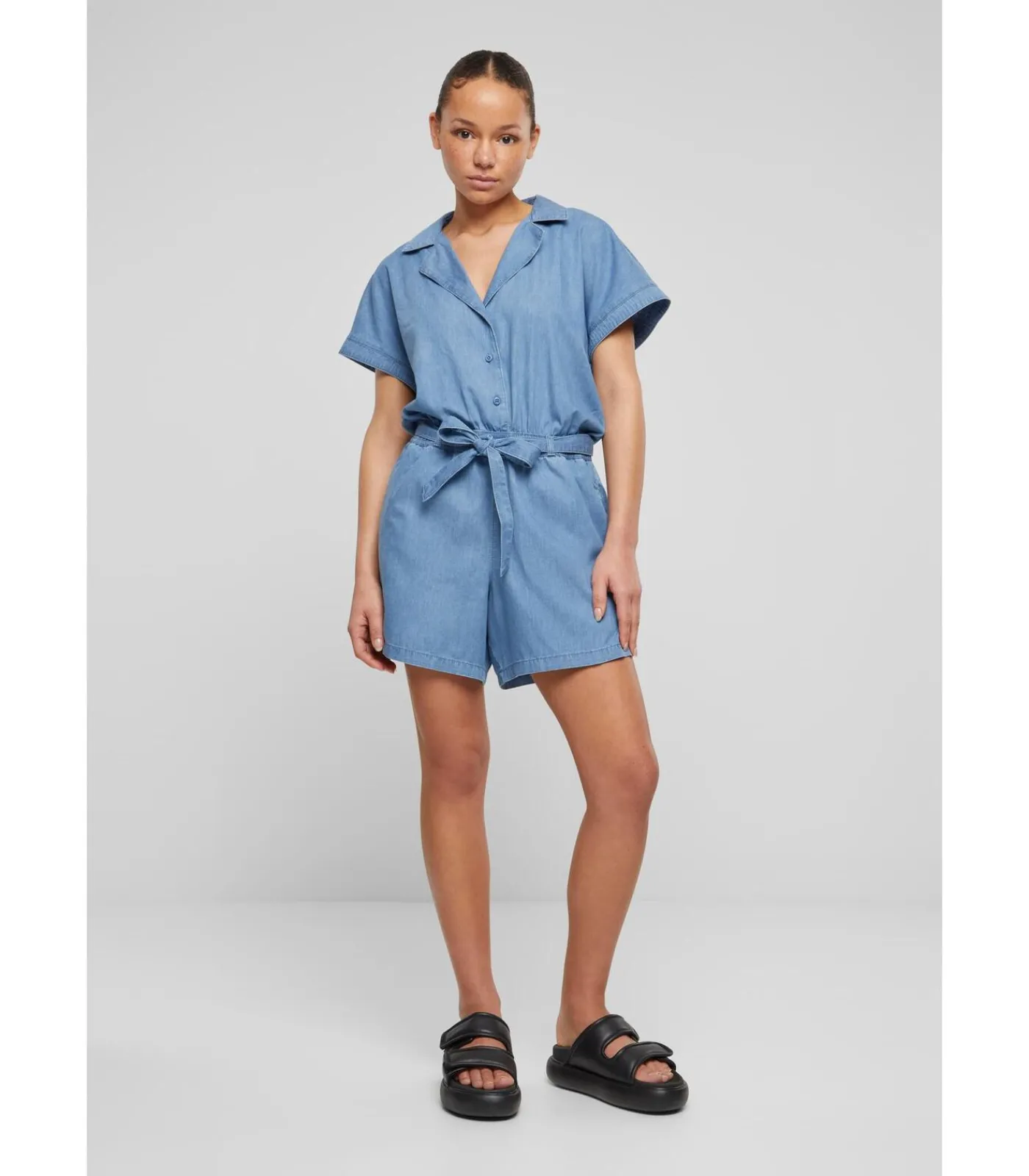 Urban Classics Dames jumpsuit blue