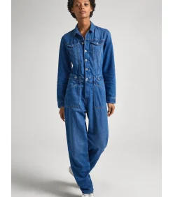 Pepe Jeans Dames jumpsuit Hunter Utility blue Online