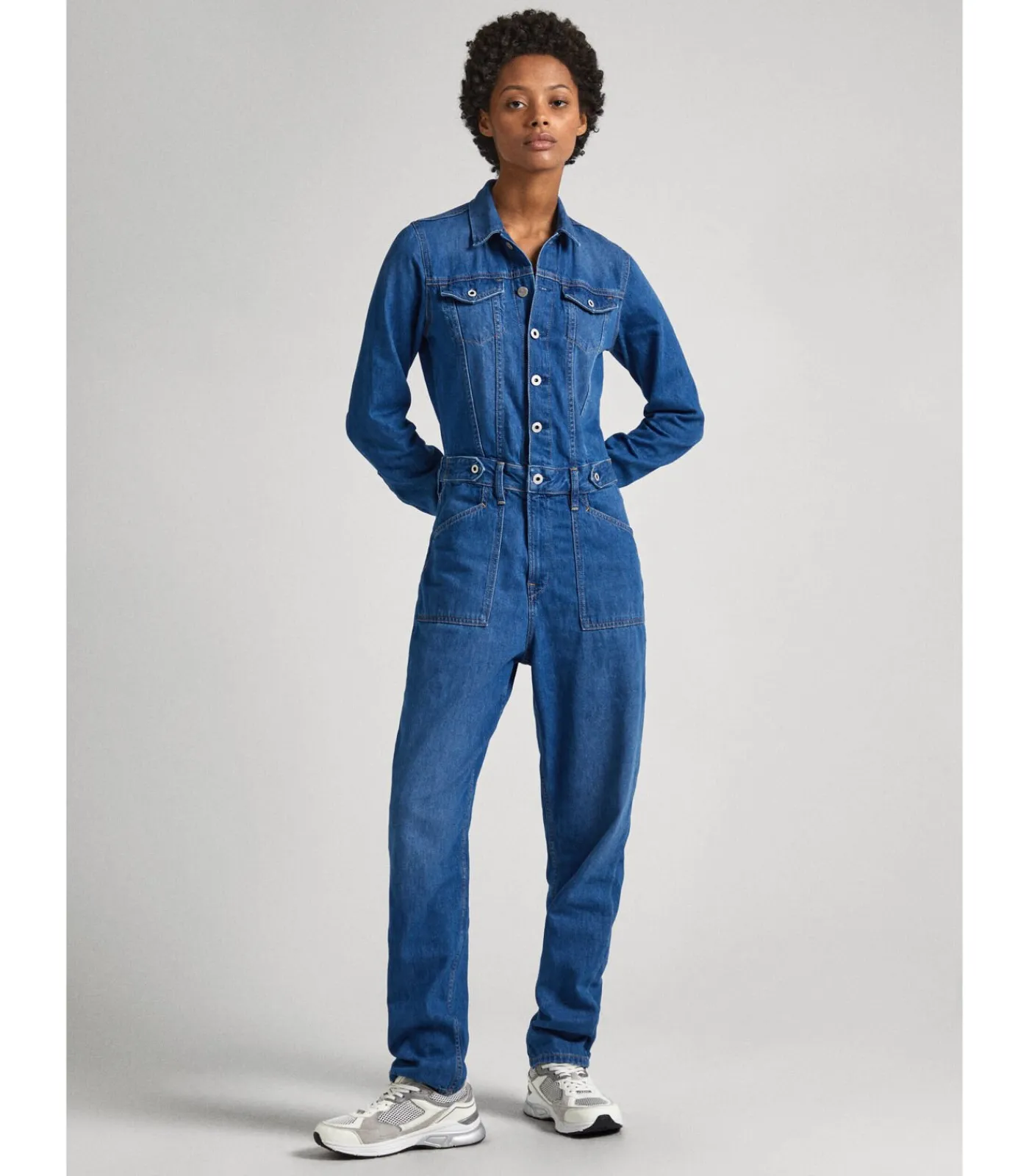 Pepe Jeans Dames jumpsuit Hunter Utility blue Online