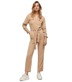 Pepe Jeans Dames jumpsuit Jeans Lola beige Hot